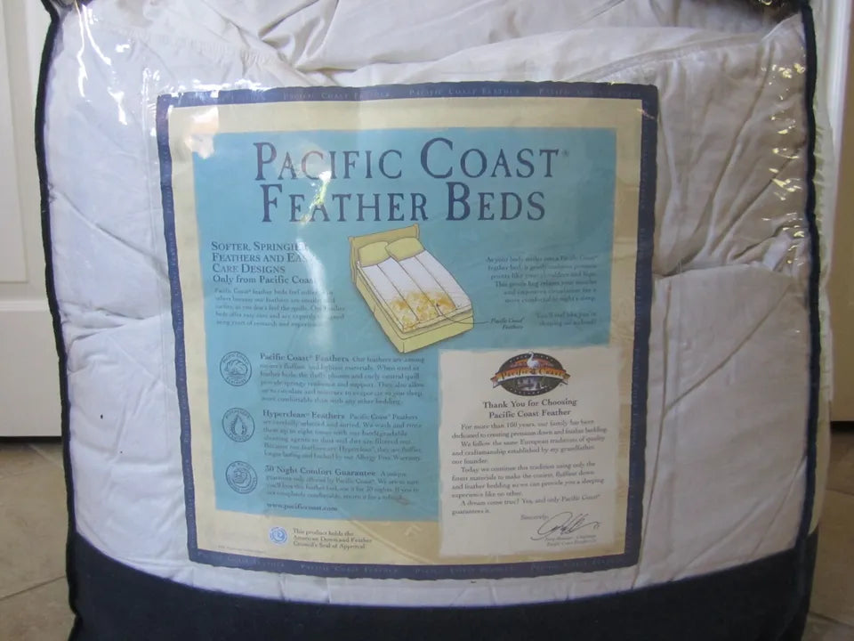 Pacific Coast Feather Company King Size Down on Top Luxury Feather Bed Topper