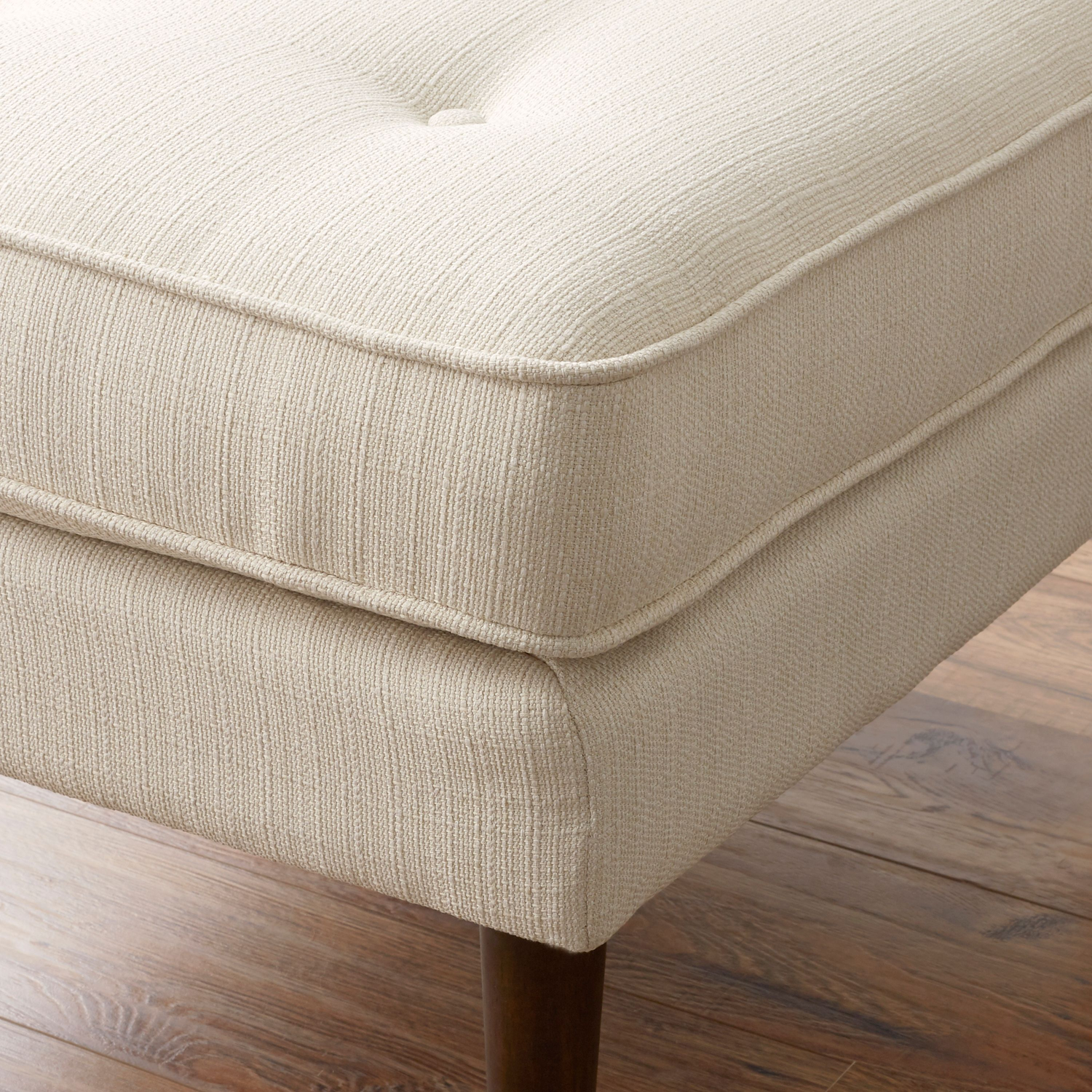 Colton Upholstered Bench, Cream